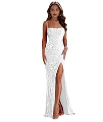 Long sequin white for sale  Delivered anywhere in USA 