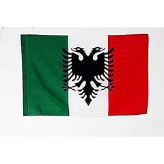 Flag bandiera albanesi usato  Spedito ovunque in Italia 