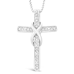 Diamond cross necklace for sale  Delivered anywhere in USA 