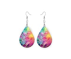 Teardrop wood earrings for sale  Delivered anywhere in USA 