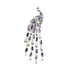 Rhinestone peacock brooch for sale  Delivered anywhere in UK