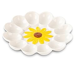 Ceramic sunflower deviled for sale  Delivered anywhere in USA 