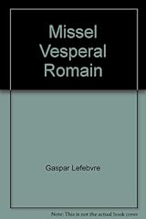 Missel vespéral romain d'occasion  Livré partout en France