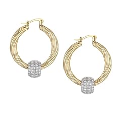 Gold hoop earrings for sale  Delivered anywhere in UK