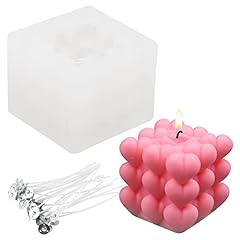 idea regalo per San Valentino Matrimonio Compleanno Fare candele di cera artigianato stampi per candele fai da te Stampo in silicone a forma di cuore per aromaterapia sapone saponi 