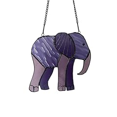 Elephant suncatcher stained for sale  Delivered anywhere in USA 