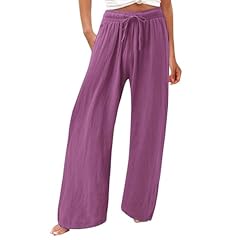 Linen trousers women for sale  Delivered anywhere in UK