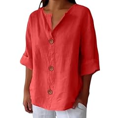 Women linen tops for sale  Delivered anywhere in UK