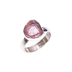 Natural Watermelon Tourmaline Gemstone Ring Size UK for sale  Delivered anywhere in UK