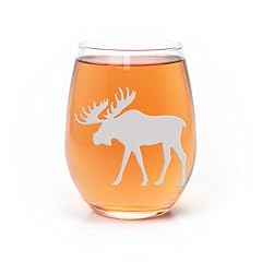 Moose silhouette stemless for sale  Delivered anywhere in USA 