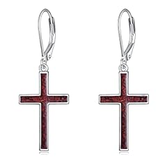 Yfn cross earrings for sale  Delivered anywhere in UK