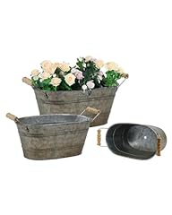 Galvanized oval planter for sale  Delivered anywhere in USA 