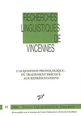 Acquisition phonologique trait d'occasion  Livré partout en France