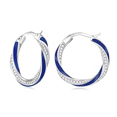 Blue huggies earrings for sale  Delivered anywhere in UK