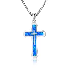 Blue opal cross for sale  Delivered anywhere in USA 