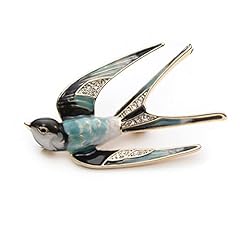 Swallow brooch enamel for sale  Delivered anywhere in UK
