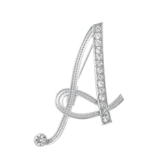 Letter crystal brooch for sale  Delivered anywhere in UK