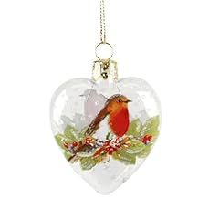 Glass heart christmas for sale  Delivered anywhere in UK
