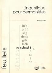 Lingustique germanistes tentat d'occasion  Livré partout en France
