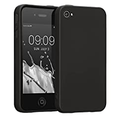 kwmobile Custodia Compatibile con Apple iPhone 4 / 4S - Cover in Silicone TPU - Back Case per Smartphone - Protezione Gommata Nero, usato usato  Spedito ovunque in Italia 