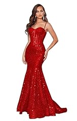 Red sequin prom for sale  Delivered anywhere in USA 