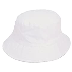The Hat Company Mens White 100% Cotton Bucket/Bush, used for sale  Delivered anywhere in UK