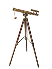 Victorian Marine Antique Floor Standing Brass Telescope Navy Adjustable Vintage Home Decor for sale  Delivered anywhere in Canada