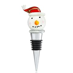 Glass snowman wine for sale  Delivered anywhere in USA 
