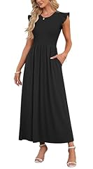 Auselily black maxi for sale  Delivered anywhere in UK