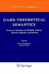 Game theoretical semantics for sale  Delivered anywhere in UK