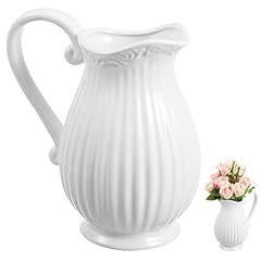 White ceramic pitcher for sale  Delivered anywhere in USA 