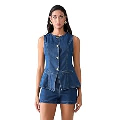 Gplopeey denim waistcoat for sale  Delivered anywhere in UK