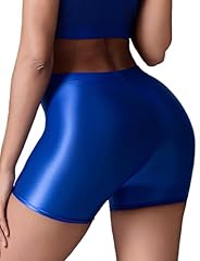 Blue spandex shorts for sale  Delivered anywhere in USA 