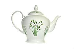 Used, Crown Bone China 16 Fl OZ/ 2 Cup Teapot - Snowdrop for sale  Delivered anywhere in UK
