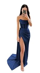 Navy blue strapless for sale  Delivered anywhere in USA 