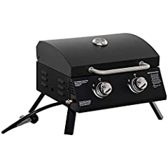 Used, Outsunny 2 Burner Gas BBQ Grill Outdoor Portable Folding for sale  Delivered anywhere in UK