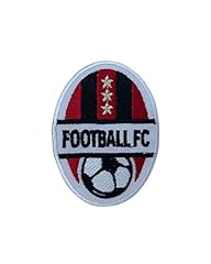 Toppa Patch Termoadesiva Tessuto Scudetto Sport Squadre Calcio Ovale Ricamato 75x55 Mm - Milan usato  Spedito ovunque in Italia 