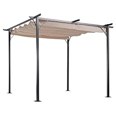 Outsunny 3 x 3(m) Metal Pergola Gazebo Awning Retractable for sale  Delivered anywhere in UK