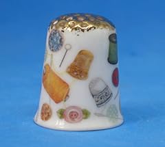 Used, Porcelain China Collectible Thimble Gold Top Sewing for sale  Delivered anywhere in UK