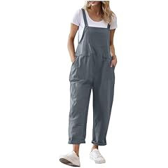 Linen dungarees women for sale  Delivered anywhere in UK