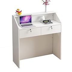 Bancone Reception Negozio, 80cm Banco di Vendita con Cassetti Serratura, Bancone Cassa per Negozio Abbigliamento, Salone di Bellezza Supermercato Banco Reception usato  Spedito ovunque in Italia 