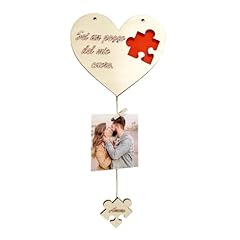 Portafoto cuore puzzle usato  Spedito ovunque in Italia 
