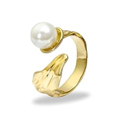 Gold pearl ring for sale  Delivered anywhere in USA 