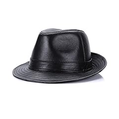 Black leather hat for sale  Delivered anywhere in USA 