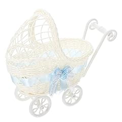 EXCEART Rattan Doll Stroller Wicker Baby Girl Carriage for sale  Delivered anywhere in UK