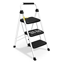 3 Step Ladder, Folding Step Stool for Adults with Handle, for sale  Delivered anywhere in USA 