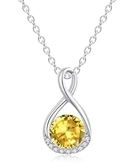 Infinity necklace citrine for sale  Delivered anywhere in USA 