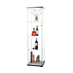 LFT HUIMEI2Y 4-Shelf Glass Display Cabinet with Door, for sale  Delivered anywhere in USA 