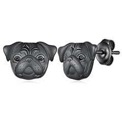 Black pug earrings for sale  Delivered anywhere in USA 