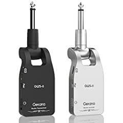 Getaria Upgrade 2.4GHZ Wireless Guitar System Built-in Rechargeable Lithium Battery Wireless Guitar Transmitter Receiver for Electric Guitar Bass for sale  Delivered anywhere in Canada